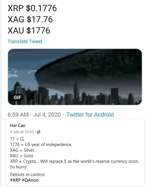 QANON INVESTMENTS – GOLD, SILVER, RIPPLE (XRP) –&nbsp;1776